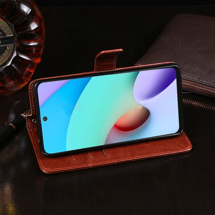 idewei Crazy Horse Texture Horizontal Flip Leather Case with Holder & Card Slots & Wallet For Xiaomi Redmi 10