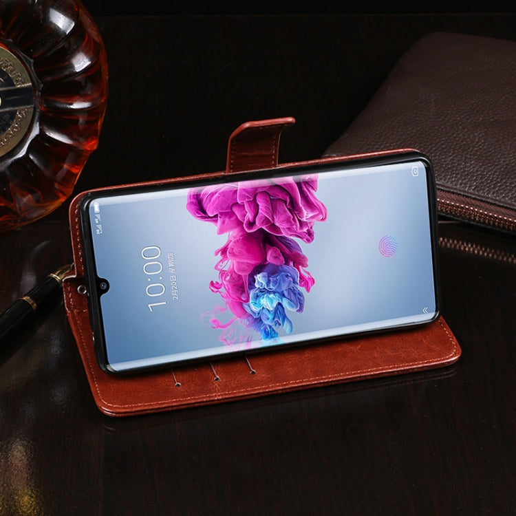 idewei Crazy Horse Texture Horizontal Flip Leather Case with Holder & Card Slots & Wallet For ZTE Axon 11 5G