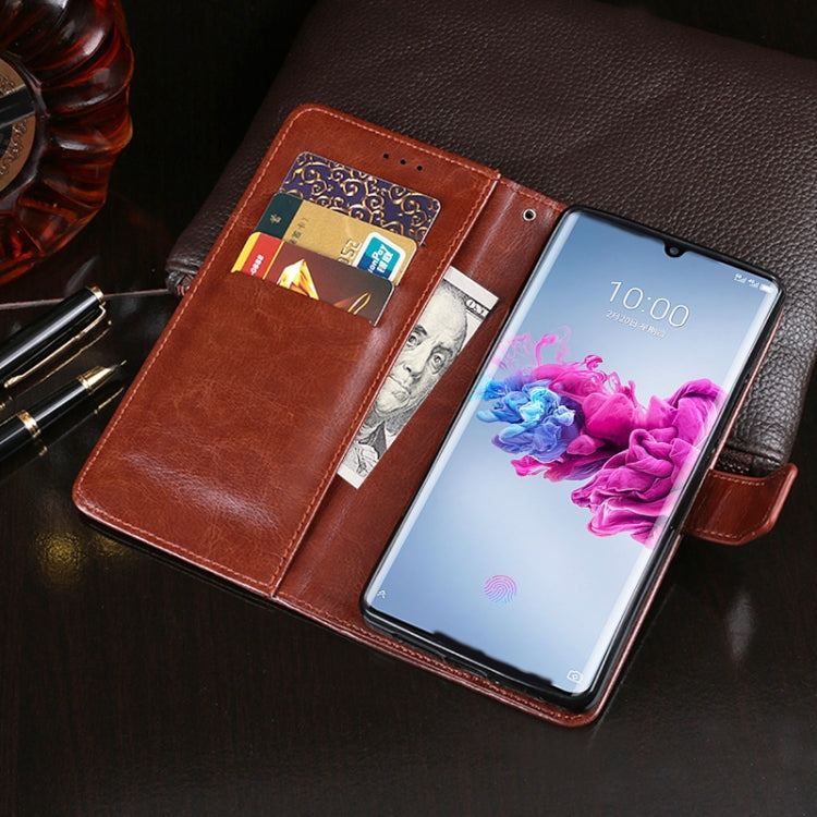 idewei Crazy Horse Texture Horizontal Flip Leather Case with Holder & Card Slots & Wallet For ZTE Axon 11 5G