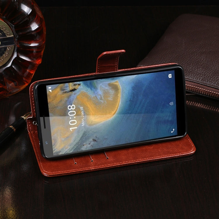 idewei Crazy Horse Texture Horizontal Flip Leather Case with Holder & Card Slots & Wallet For ZTE Blade A31