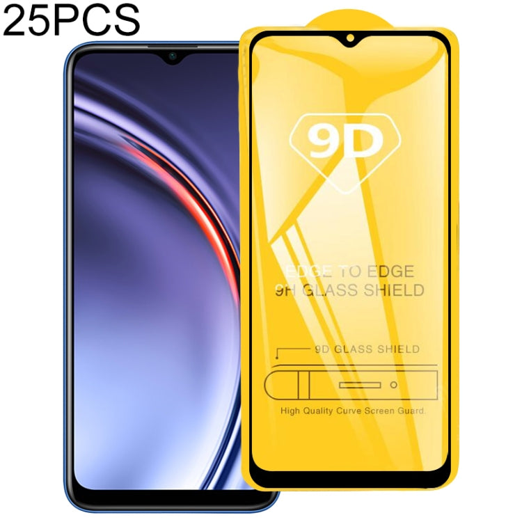 For Huawei Maimang 10 SE 25 PCS 9D Full Glue Full Screen Tempered Glass Film