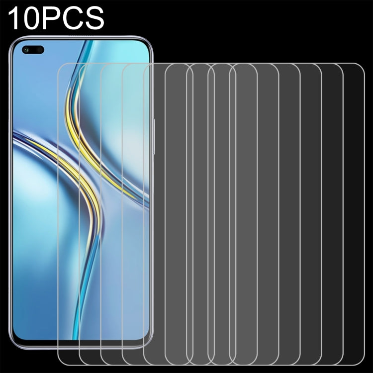 For Honor X20 10 PCS 0.26mm 9H 2.5D Tempered Glass Film