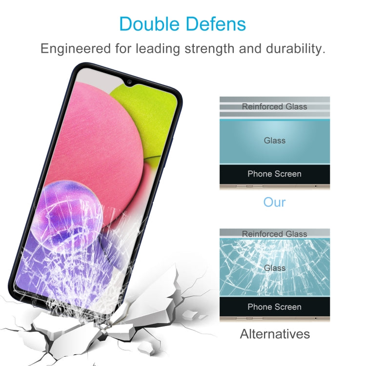 For Samsung Galaxy A03s / A03 Core 10 PCS 0.26mm 9H 2.5D Tempered Glass Film
