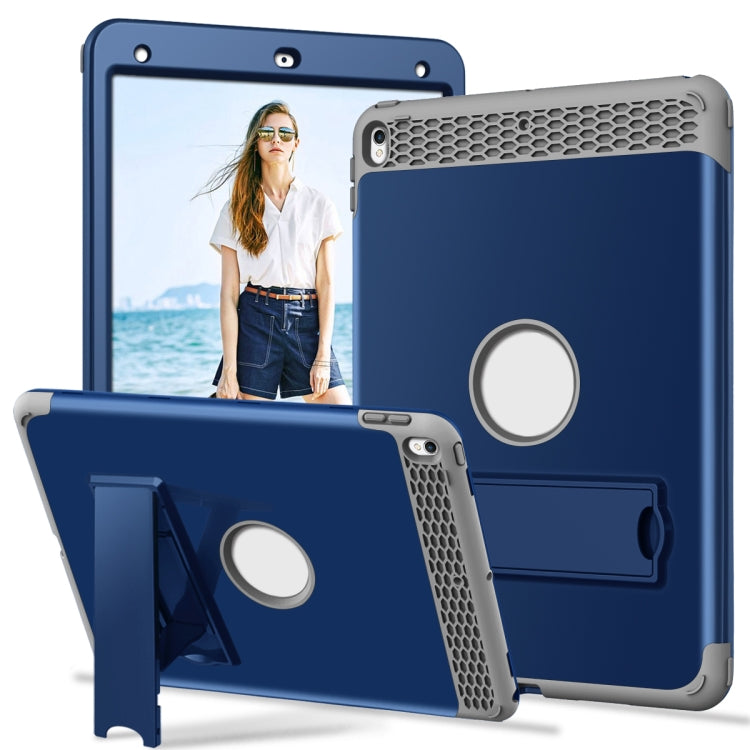 3 in 1 Honeycomb Silicone + PC Shockproof Protective Case with Holder For iPad Pro 10.5 inch