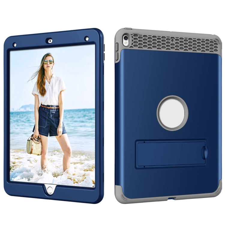 3 in 1 Honeycomb Silicone + PC Shockproof Protective Case with Holder For iPad Pro 10.5 inch