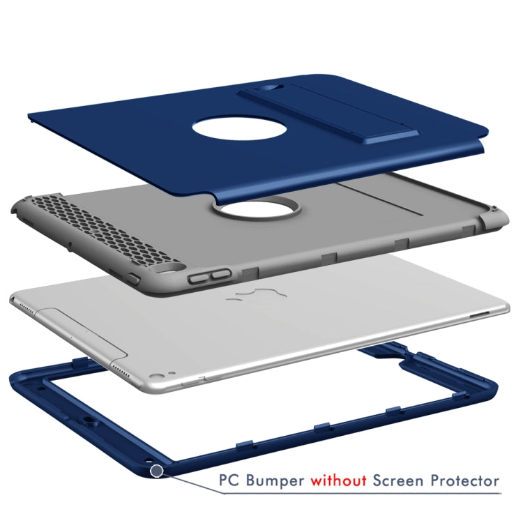 3 in 1 Honeycomb Silicone + PC Shockproof Protective Case with Holder For iPad Pro 10.5 inch