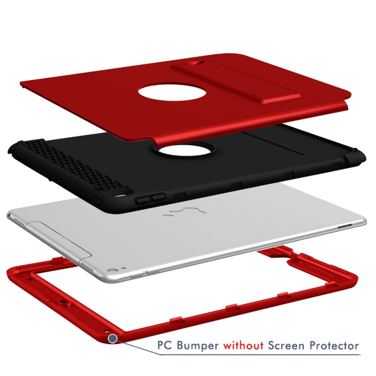 3 in 1 Honeycomb Silicone + PC Shockproof Protective Case with Holder For iPad Pro 10.5 inch