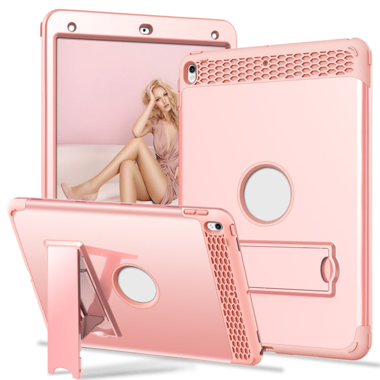 3 in 1 Honeycomb Silicone + PC Shockproof Protective Case with Holder For iPad Pro 10.5 inch