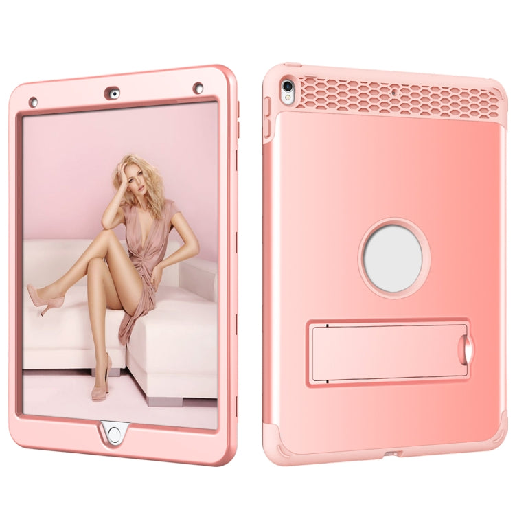 3 in 1 Honeycomb Silicone + PC Shockproof Protective Case with Holder For iPad Pro 10.5 inch