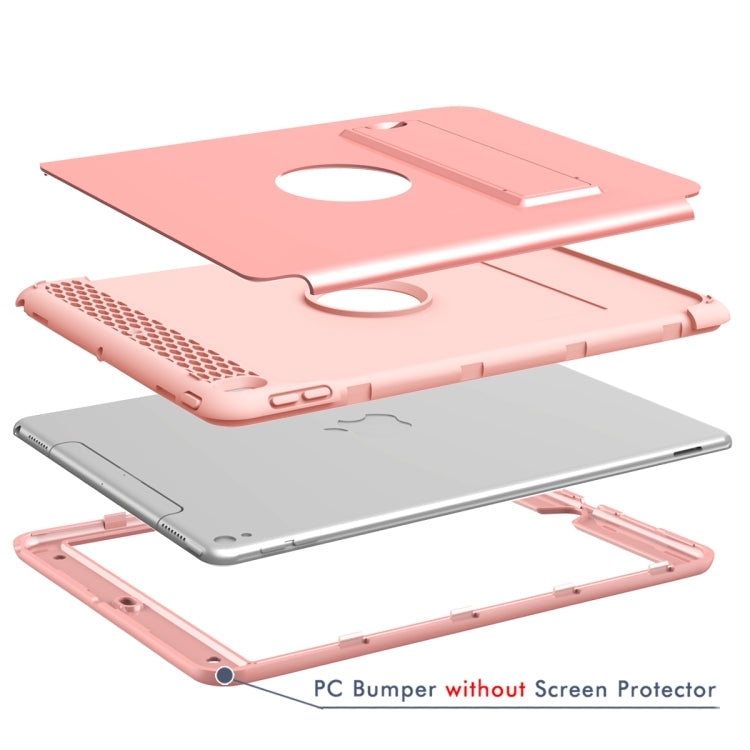 3 in 1 Honeycomb Silicone + PC Shockproof Protective Case with Holder For iPad Pro 10.5 inch