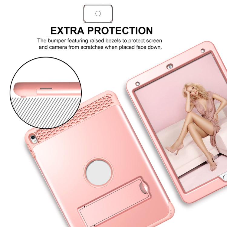 3 in 1 Honeycomb Silicone + PC Shockproof Protective Case with Holder For iPad Pro 10.5 inch