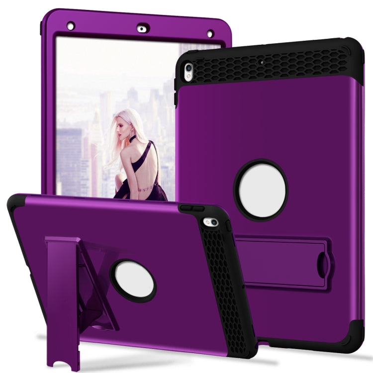 3 in 1 Honeycomb Silicone + PC Shockproof Protective Case with Holder For iPad Pro 10.5 inch