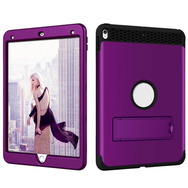 3 in 1 Honeycomb Silicone + PC Shockproof Protective Case with Holder For iPad Pro 10.5 inch