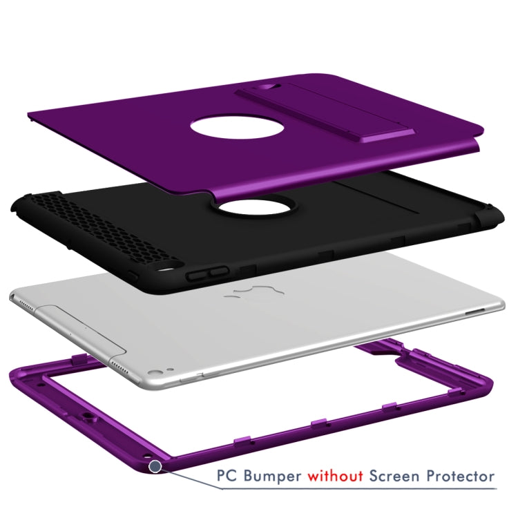 3 in 1 Honeycomb Silicone + PC Shockproof Protective Case with Holder For iPad Pro 10.5 inch