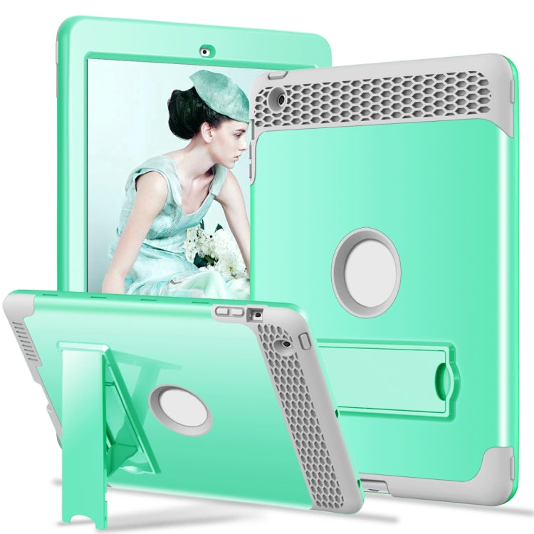 3 in 1 Honeycomb Silicone + PC Shockproof Protective Case with Holder For iPad 4 / 3 / 2