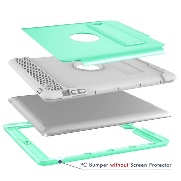 3 in 1 Honeycomb Silicone + PC Shockproof Protective Case with Holder For iPad 4 / 3 / 2