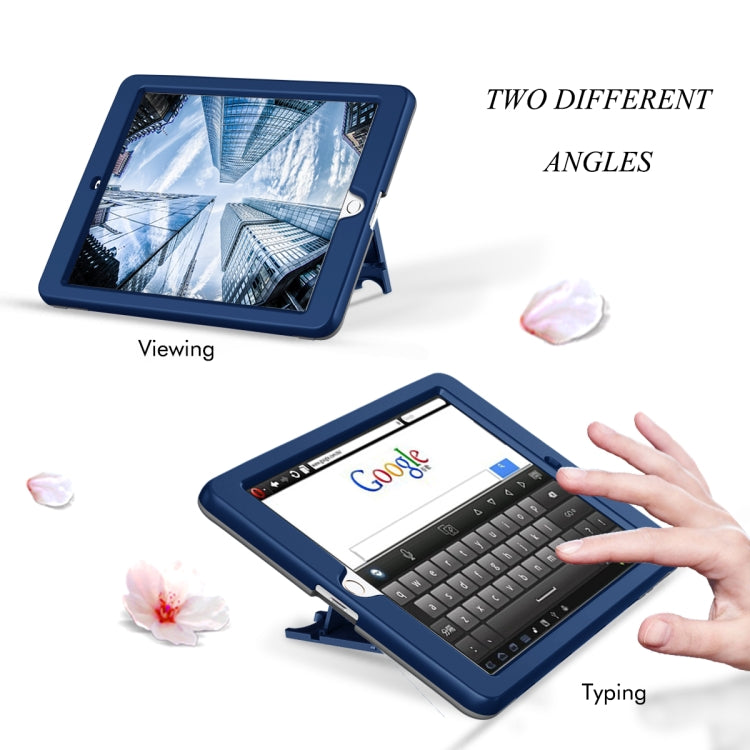 3 in 1 Honeycomb Silicone + PC Shockproof Protective Case with Holder For iPad 4 / 3 / 2