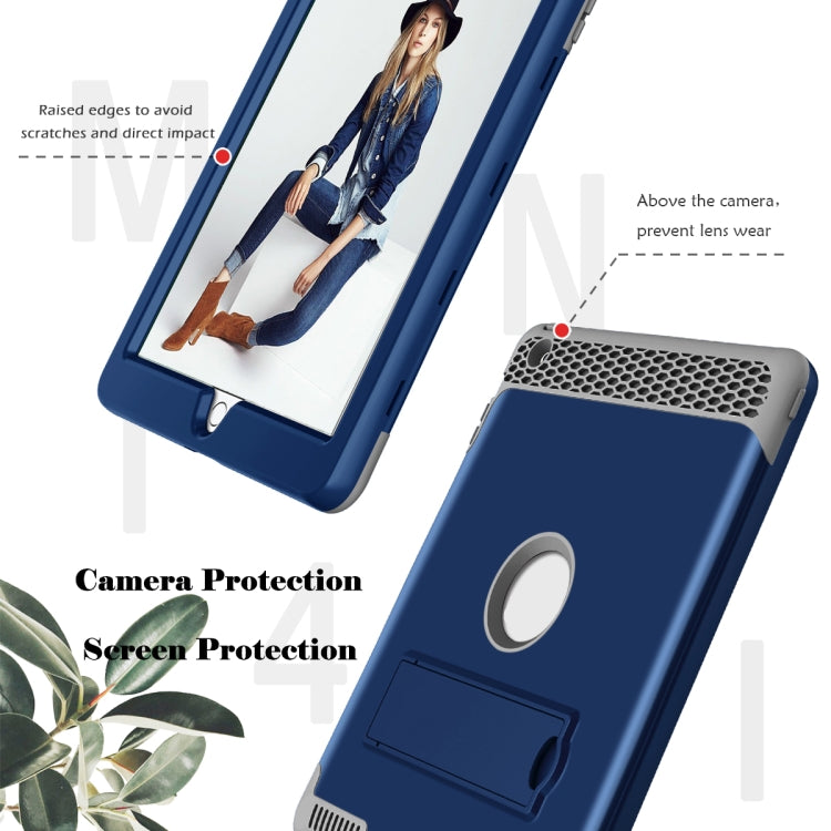 3 in 1 Honeycomb Silicone + PC Shockproof Protective Case with Holder For iPad 4 / 3 / 2
