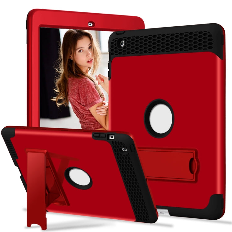 3 in 1 Honeycomb Silicone + PC Shockproof Protective Case with Holder For iPad 4 / 3 / 2