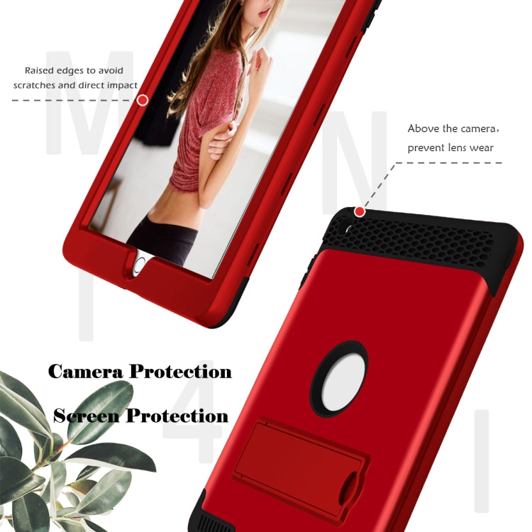 3 in 1 Honeycomb Silicone + PC Shockproof Protective Case with Holder For iPad 4 / 3 / 2