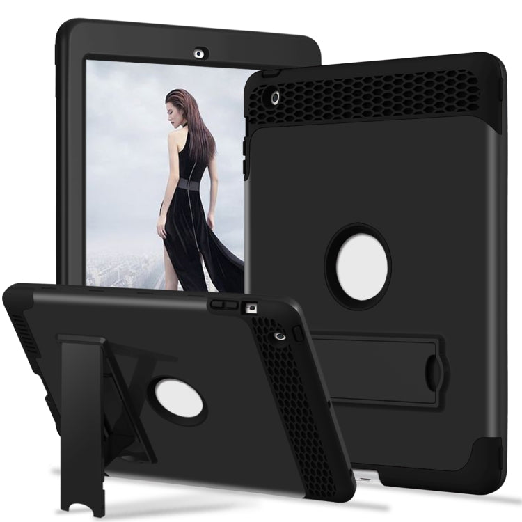 3 in 1 Honeycomb Silicone + PC Shockproof Protective Case with Holder For iPad 4 / 3 / 2