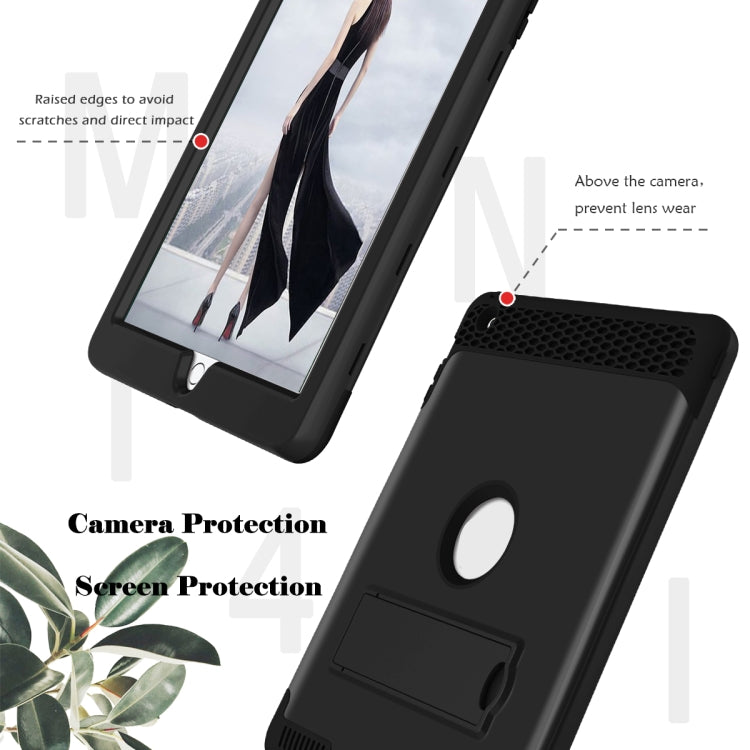 3 in 1 Honeycomb Silicone + PC Shockproof Protective Case with Holder For iPad 4 / 3 / 2
