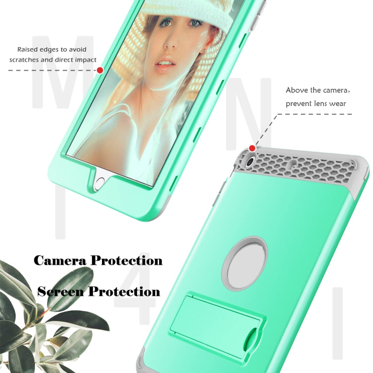 3 in 1 Honeycomb Silicone + PC Shockproof Protective Case with Holder For iPad mini 3 / 2 / 1