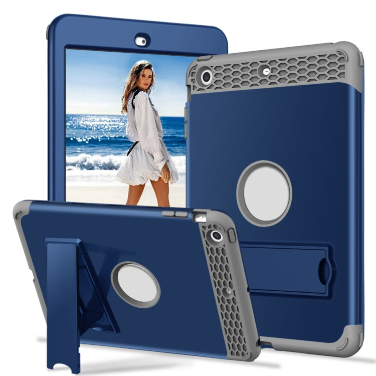 3 in 1 Honeycomb Silicone + PC Shockproof Protective Case with Holder For iPad mini 3 / 2 / 1