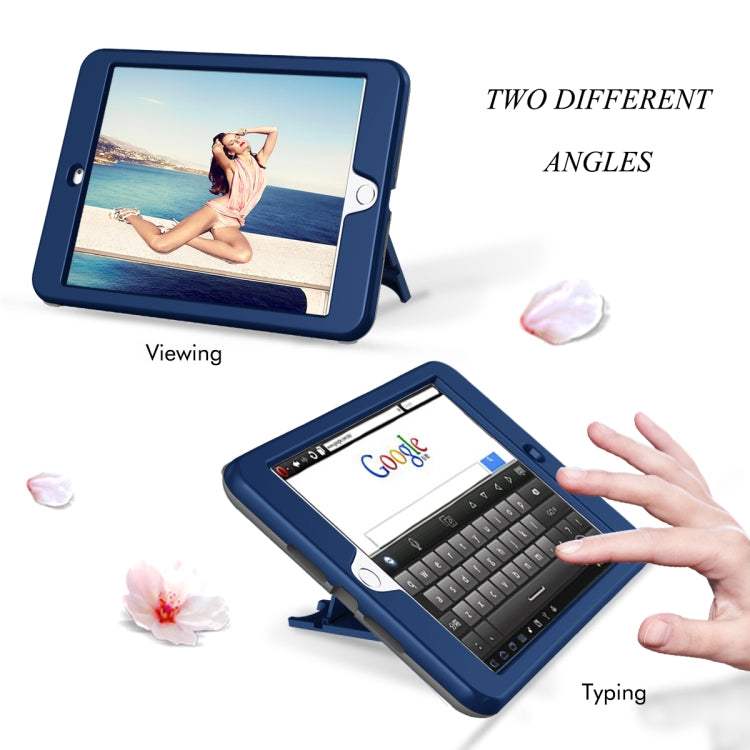 3 in 1 Honeycomb Silicone + PC Shockproof Protective Case with Holder For iPad mini 3 / 2 / 1