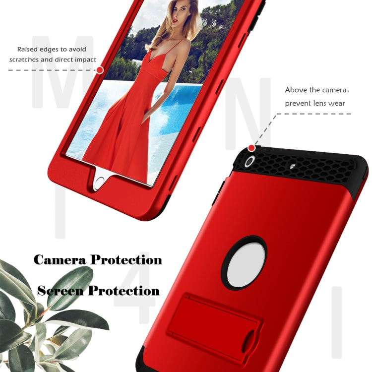 3 in 1 Honeycomb Silicone + PC Shockproof Protective Case with Holder For iPad mini 3 / 2 / 1
