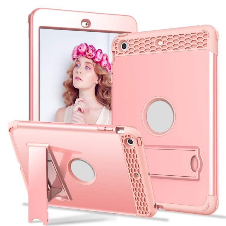 3 in 1 Honeycomb Silicone + PC Shockproof Protective Case with Holder For iPad mini 3 / 2 / 1