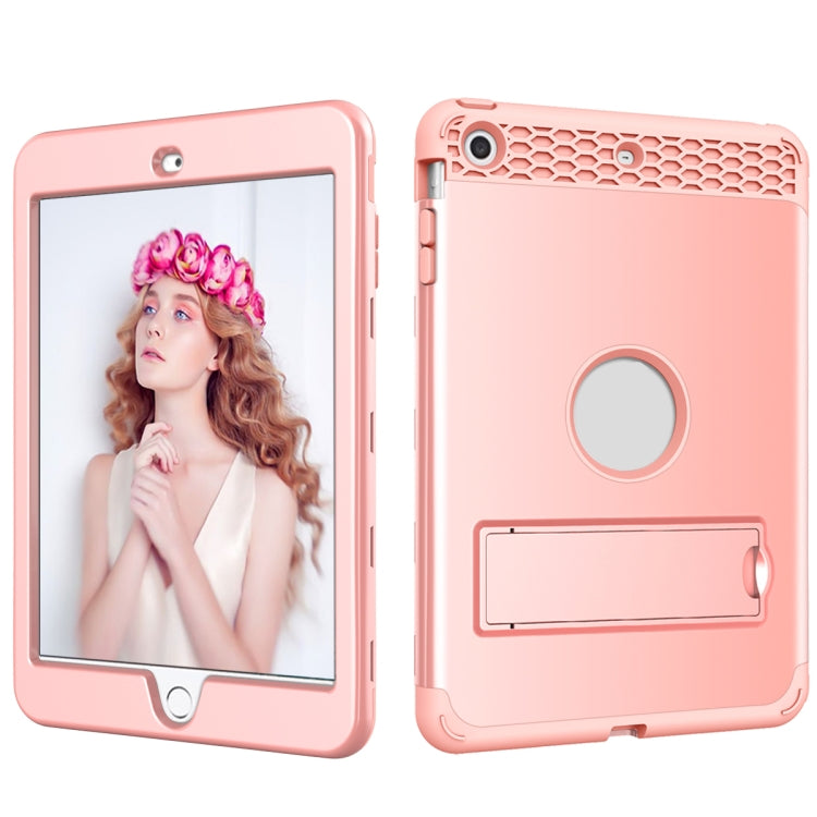 3 in 1 Honeycomb Silicone + PC Shockproof Protective Case with Holder For iPad mini 3 / 2 / 1