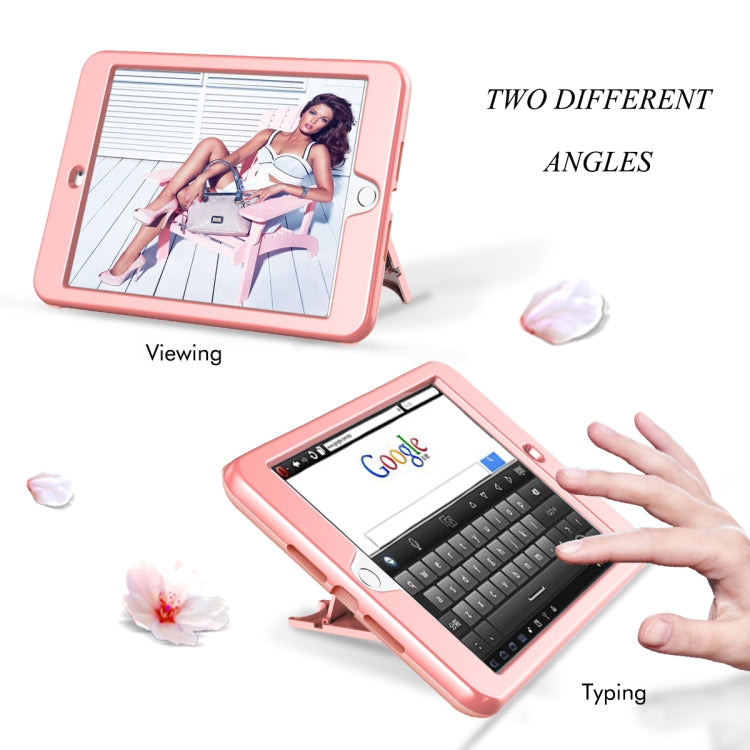 3 in 1 Honeycomb Silicone + PC Shockproof Protective Case with Holder For iPad mini 3 / 2 / 1