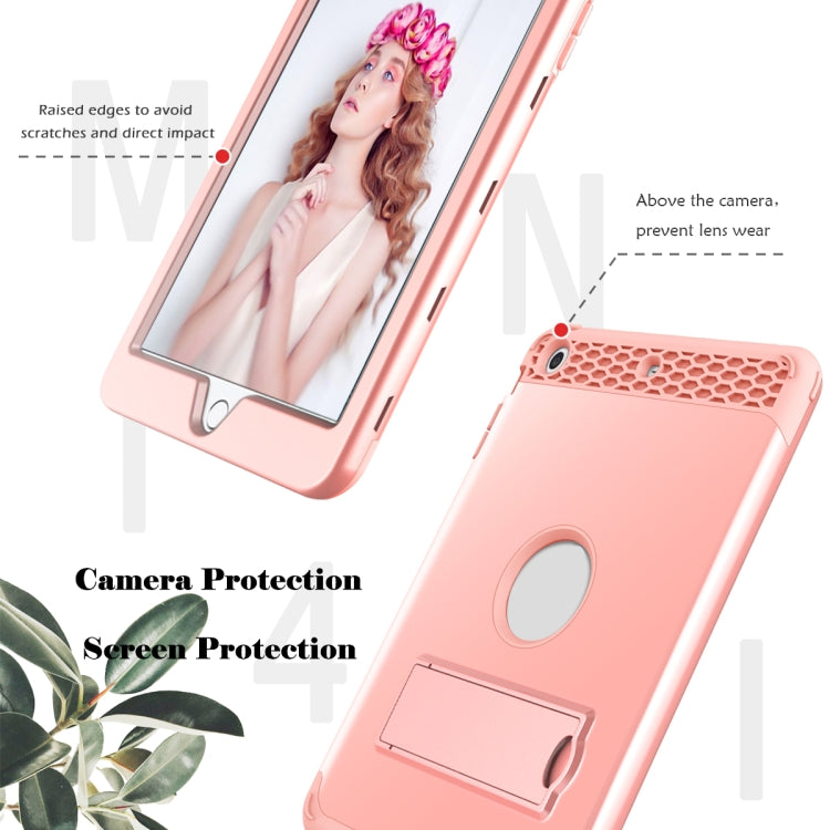 3 in 1 Honeycomb Silicone + PC Shockproof Protective Case with Holder For iPad mini 3 / 2 / 1