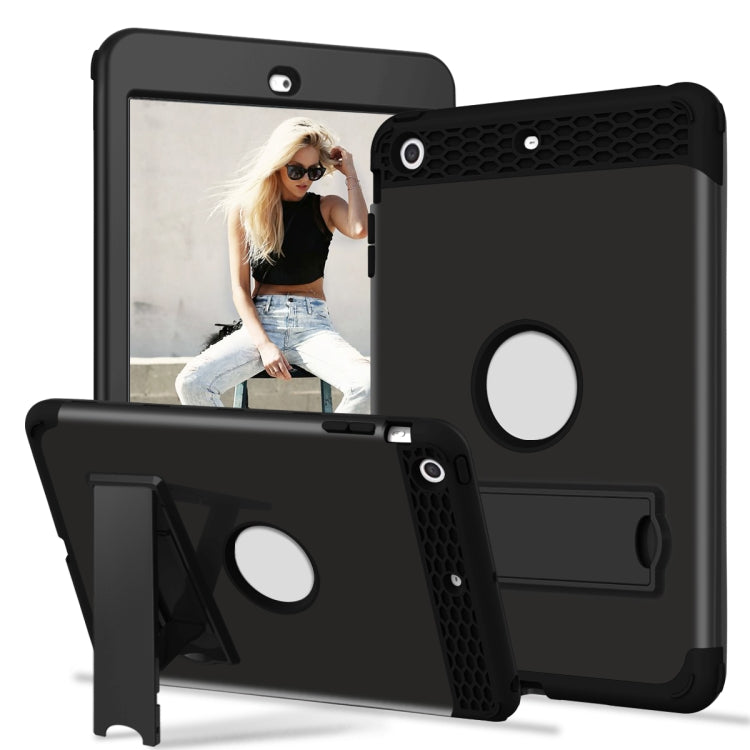 3 in 1 Honeycomb Silicone + PC Shockproof Protective Case with Holder For iPad mini 3 / 2 / 1