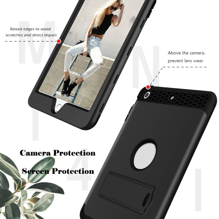 3 in 1 Honeycomb Silicone + PC Shockproof Protective Case with Holder For iPad mini 3 / 2 / 1