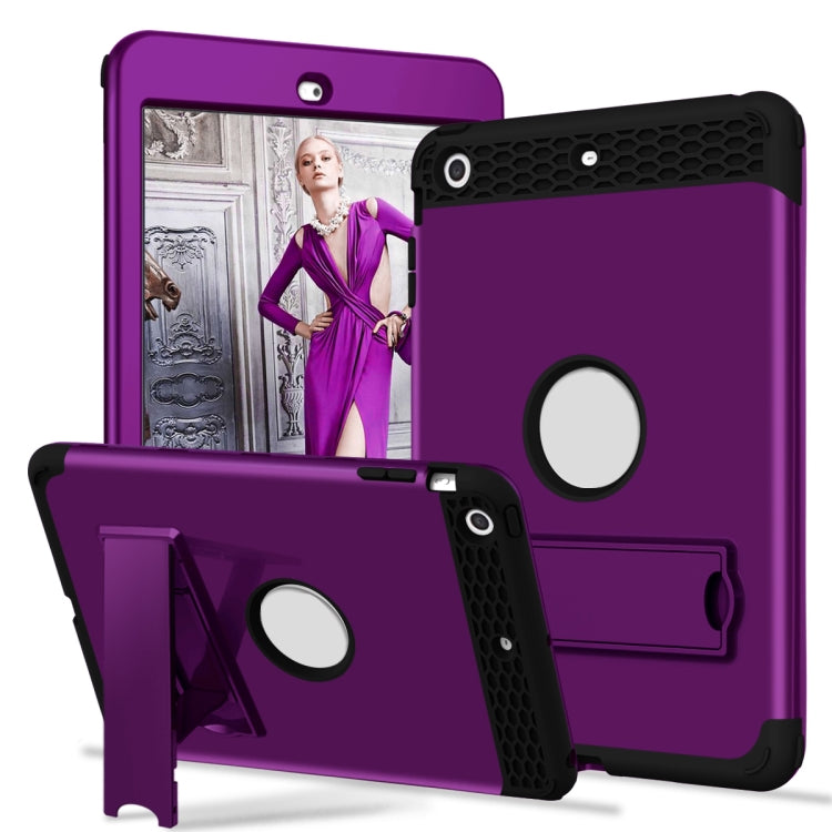 3 in 1 Honeycomb Silicone + PC Shockproof Protective Case with Holder For iPad mini 3 / 2 / 1