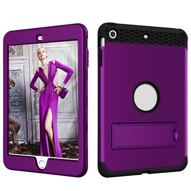 3 in 1 Honeycomb Silicone + PC Shockproof Protective Case with Holder For iPad mini 3 / 2 / 1