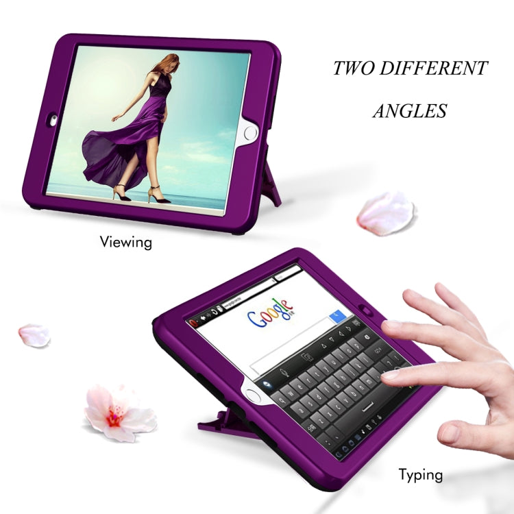3 in 1 Honeycomb Silicone + PC Shockproof Protective Case with Holder For iPad mini 3 / 2 / 1