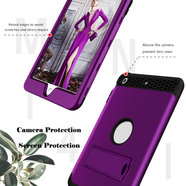 3 in 1 Honeycomb Silicone + PC Shockproof Protective Case with Holder For iPad mini 3 / 2 / 1