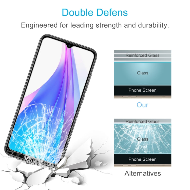 For Xiaomi Redmi Note 8T 50 PCS 0.26mm 9H 2.5D Tempered Glass Film
