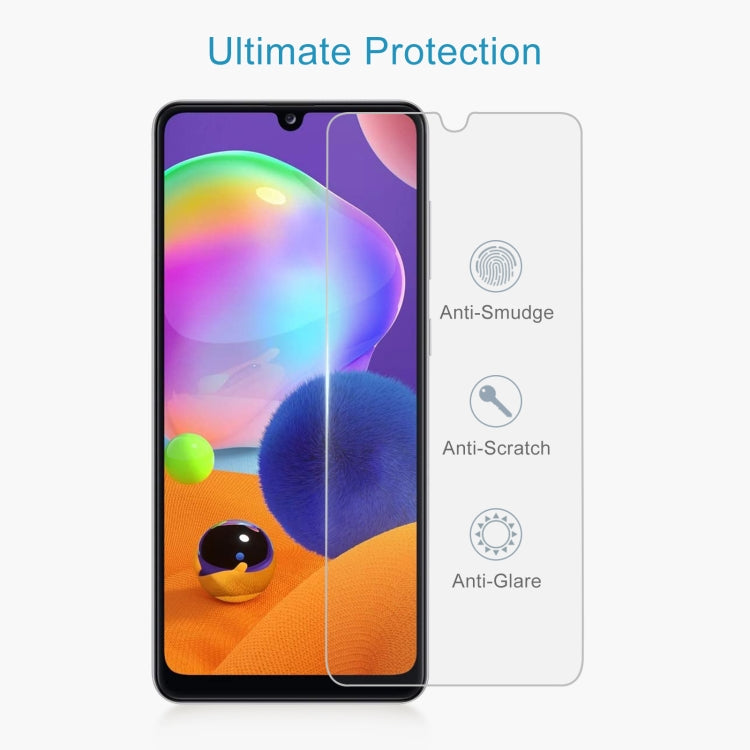 For Samsung Galaxy A31s 50 PCS 0.26mm 9H 2.5D Tempered Glass Film