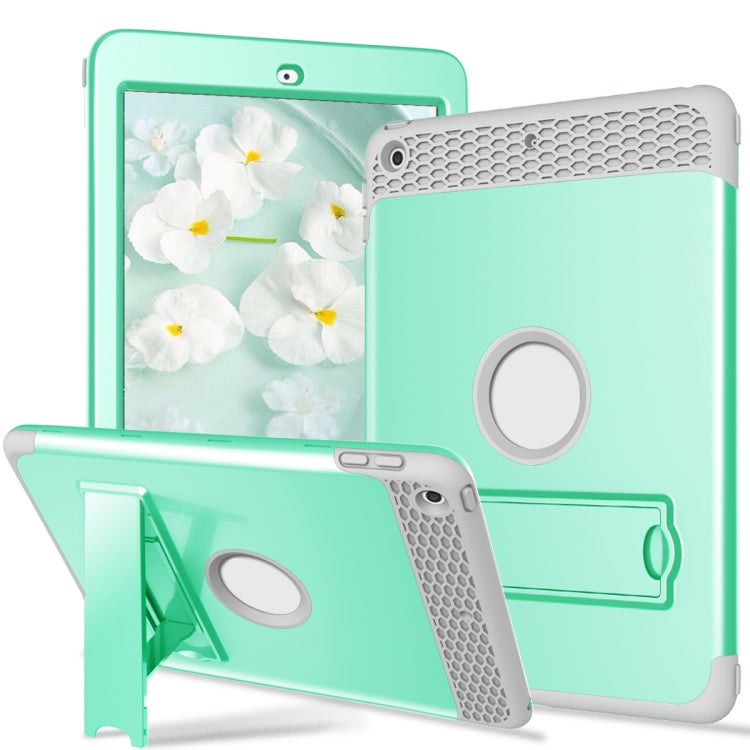 3 in 1 Honeycomb Silicone + PC Shockproof Protective Case with Holder For iPad 9.7 2018 / 2017