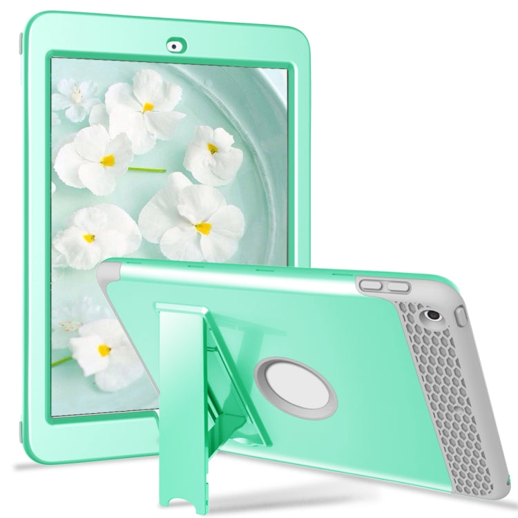 3 in 1 Honeycomb Silicone + PC Shockproof Protective Case with Holder For iPad 9.7 2018 / 2017