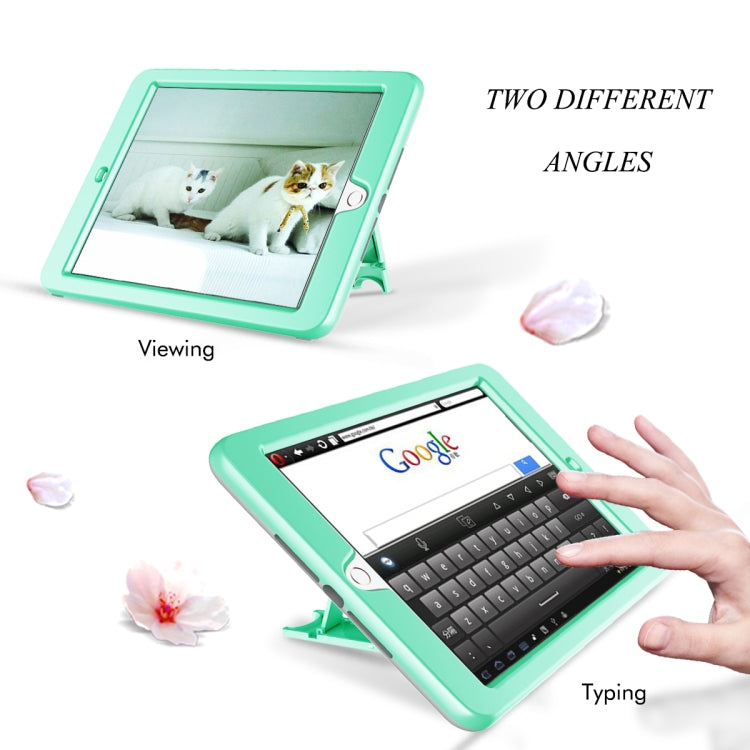 3 in 1 Honeycomb Silicone + PC Shockproof Protective Case with Holder For iPad 9.7 2018 / 2017