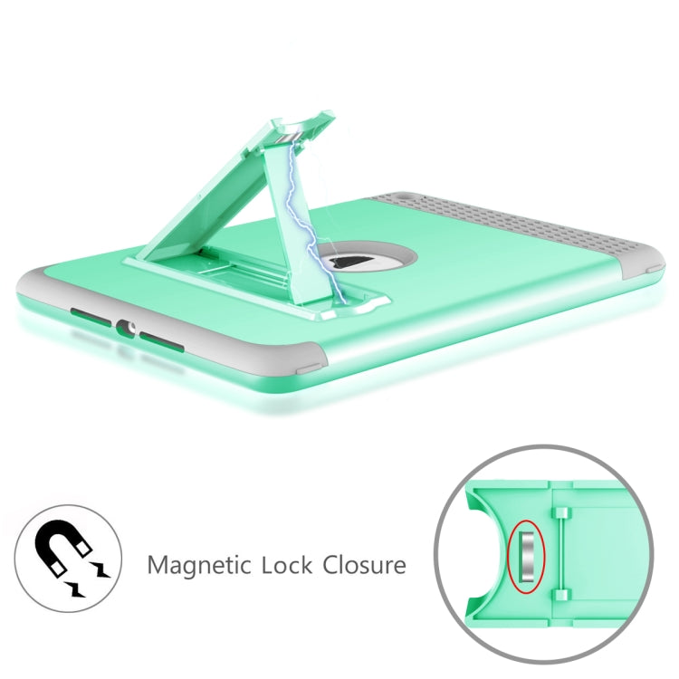3 in 1 Honeycomb Silicone + PC Shockproof Protective Case with Holder For iPad 9.7 2018 / 2017