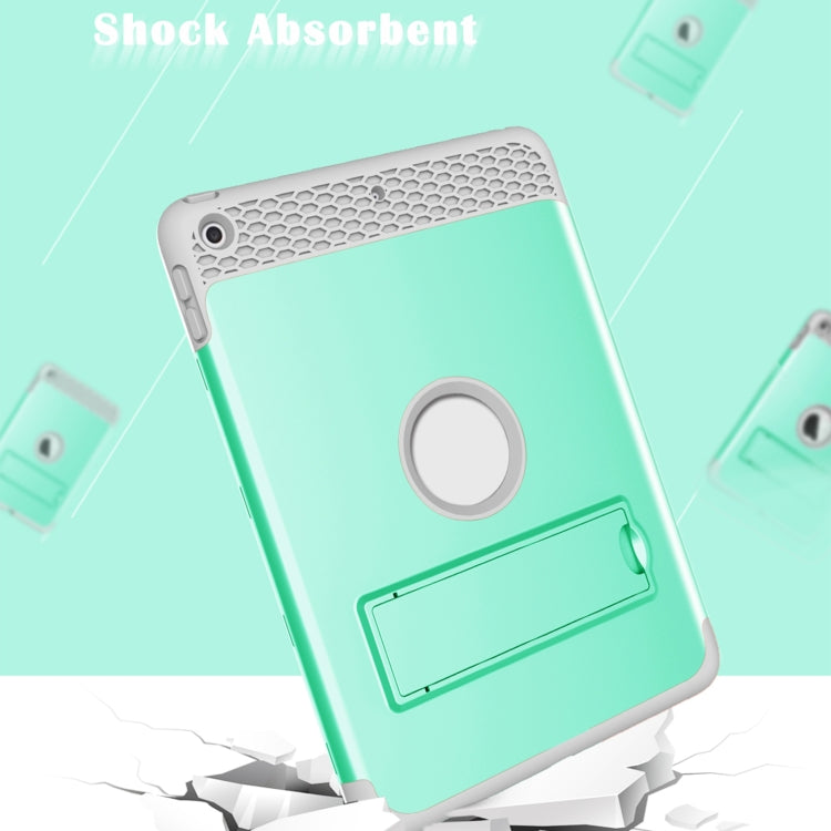 3 in 1 Honeycomb Silicone + PC Shockproof Protective Case with Holder For iPad 9.7 2018 / 2017