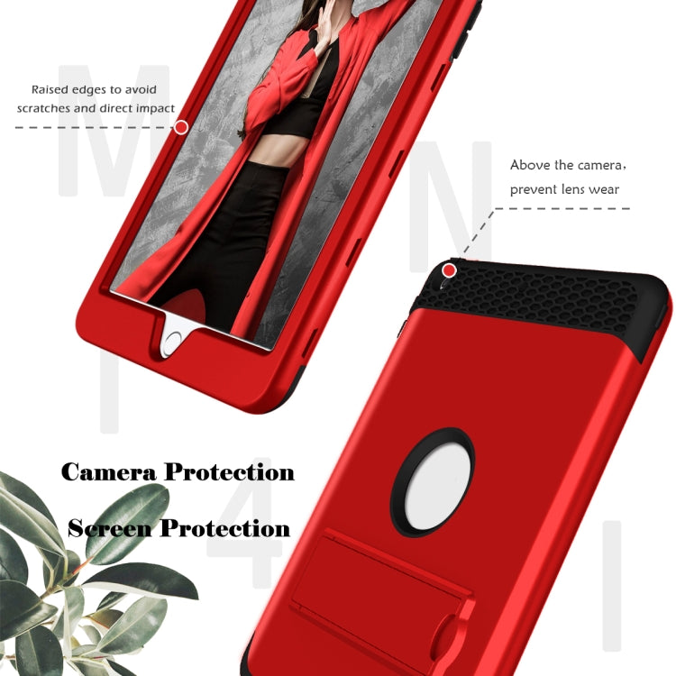 3 in 1 Honeycomb Silicone + PC Shockproof Protective Case with Holder For iPad 9.7 2018 / 2017