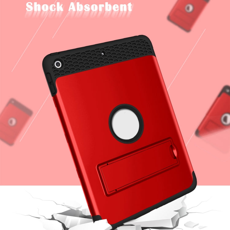 3 in 1 Honeycomb Silicone + PC Shockproof Protective Case with Holder For iPad 9.7 2018 / 2017