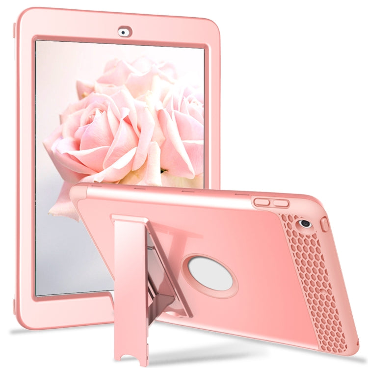 3 in 1 Honeycomb Silicone + PC Shockproof Protective Case with Holder For iPad 9.7 2018 / 2017